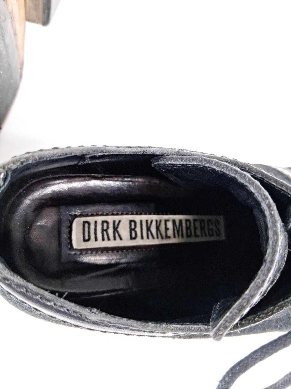 Dirk Bikkembergs Leather Wool Chunky Derby Shoes Black Lace Up Italy Women’s 7 - Picture 9 of 11